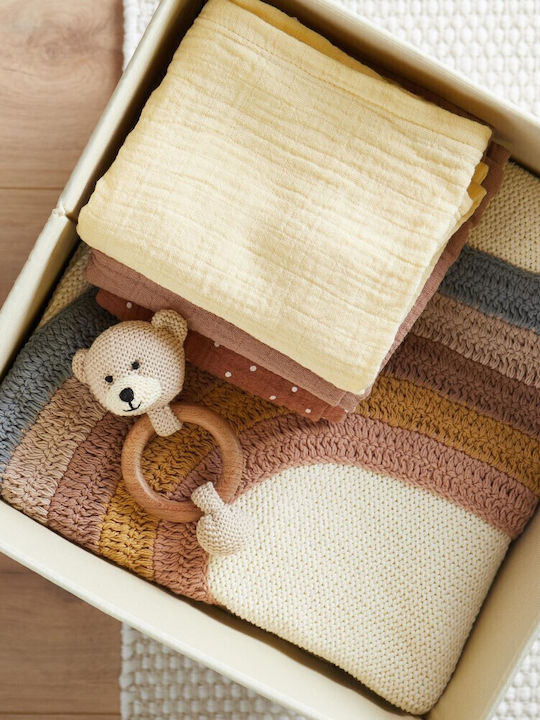 Bieco Children's Storage Basket made of Fabric Beige 32x32x32cm 1pcs
