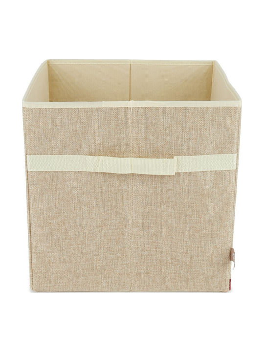 Bieco Children's Storage Basket made of Fabric Beige 32x32x32cm 1pcs