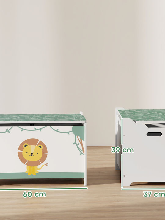 Aiyaplay Children's Storage Box made of Fabric Green 60x37x39cm 1pcs