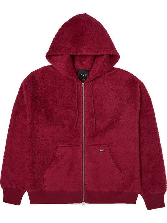 Corso Ανδρική Ζακέτα Fleece με Κουκούλα Μωβ