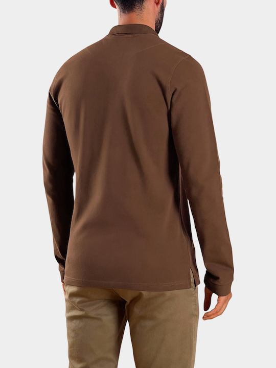 Polo Long Sleeve Brown Blouse