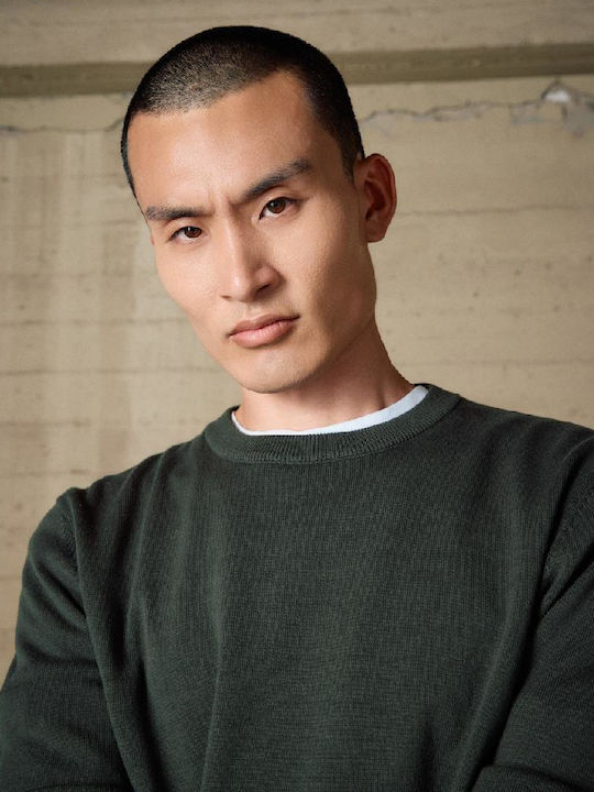 Long Sleeve Sweater Dk Green