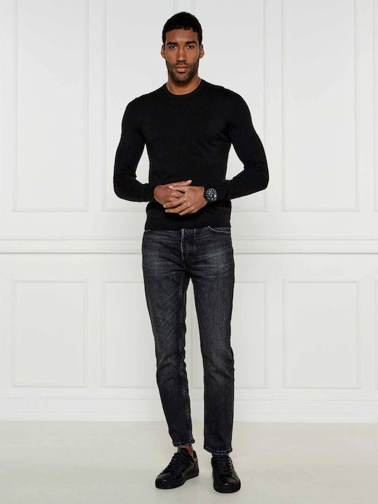 Regular-fit Herrenblusen Langarm Schwarz