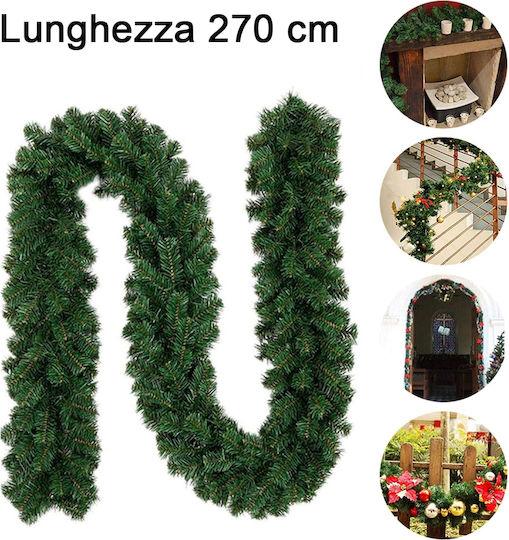 Bakaji Christmas Garland Green 1pc