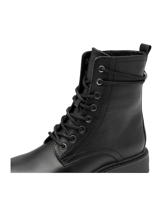 Leather Women's Ankle Boots Black