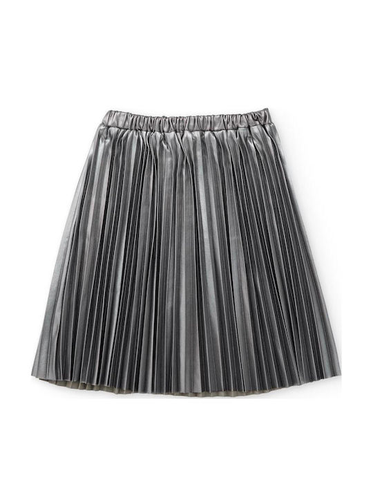 Kids' Pleated Skirt Silver