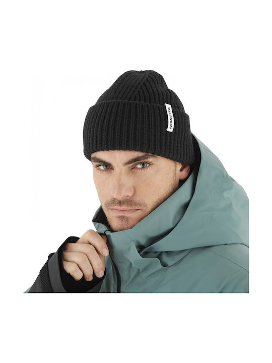 Beanie Ανδρικός Σκούφος Πλεκτός σε Μαύρο χρώμα