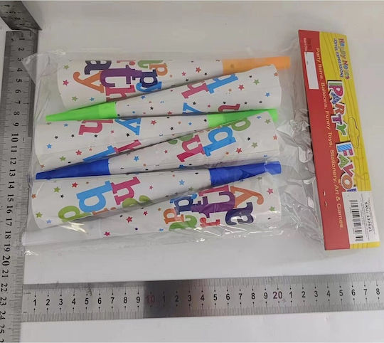 Set 6 Blowers Flippy Happy Birthday Collection 20 Cm Cardboard Multicolor