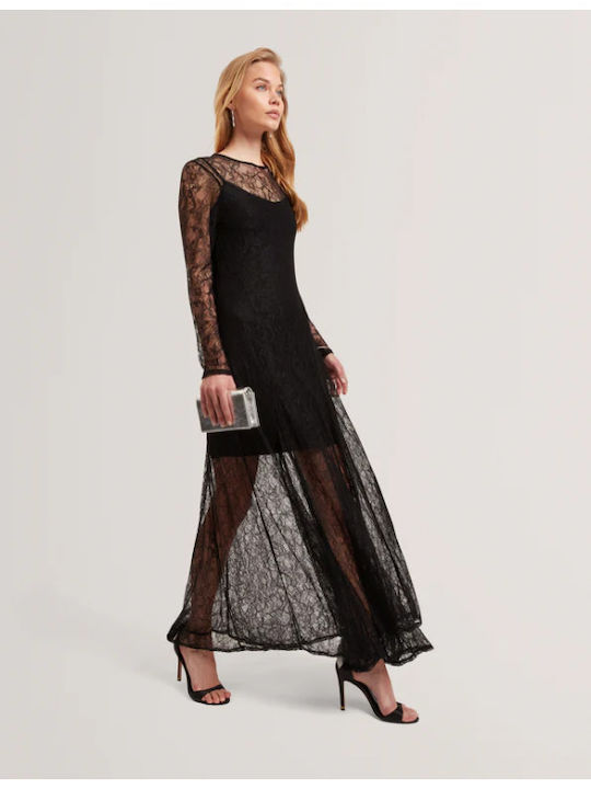Petunya Rochie Maxi de Seara Neagră