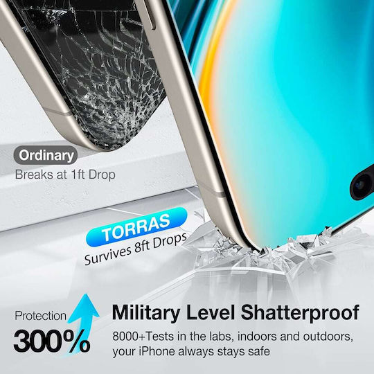 Torras Privatsphäre Gehärtetes Glas Schwarz (iPhone Air)