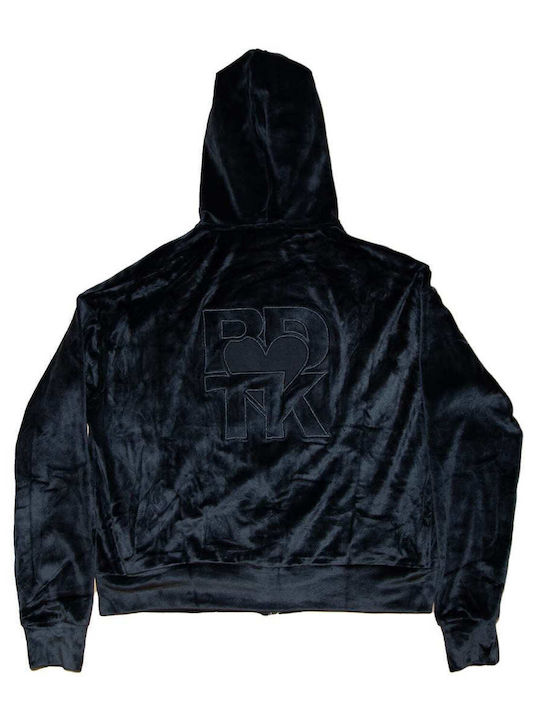 Women's Sweatshirt Jacket Hooded Black