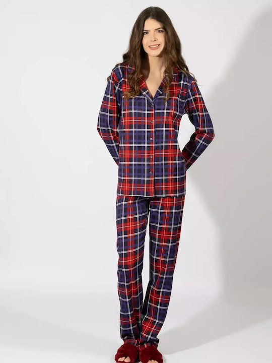 Harmony Winter Women's Pyjama Set Plaid