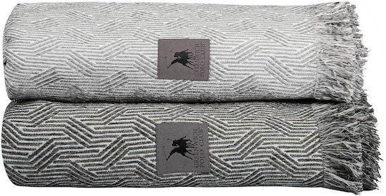 Greenwich Polo Club Essential 3951 Ριχτάρι Διθέσιου Καναπέ Chenille 180x250εκ. Dark Grey 206182503951