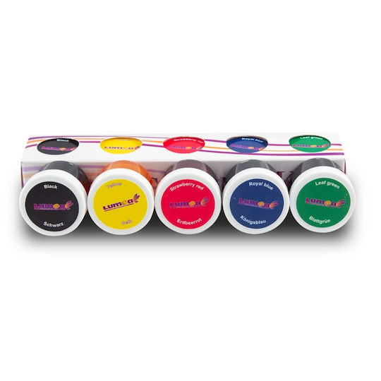 Lumea Lebensmittelfarbe in Gel-Form Mehrfarbig 5Stück 10gr
