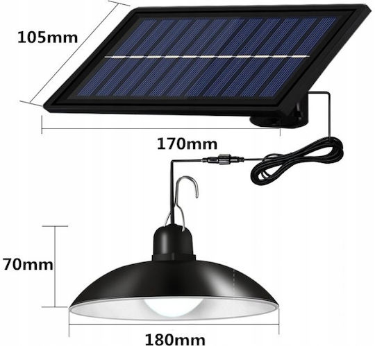 Verk Group Set of 2 Hanging Solar Lights 1.5W with Photocell and Remote Control IP44 17cmx17cmcm