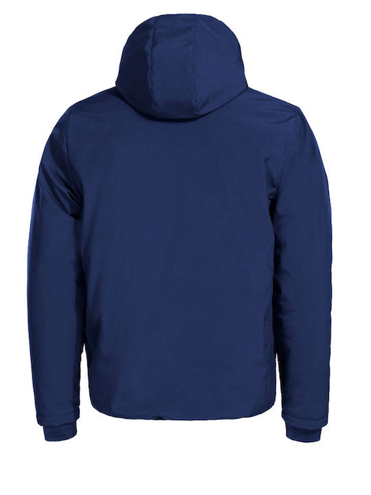 Stenso Reef Pad Work Jacket Softshell Cold with Fleece Lining and with Hood Navy Blue