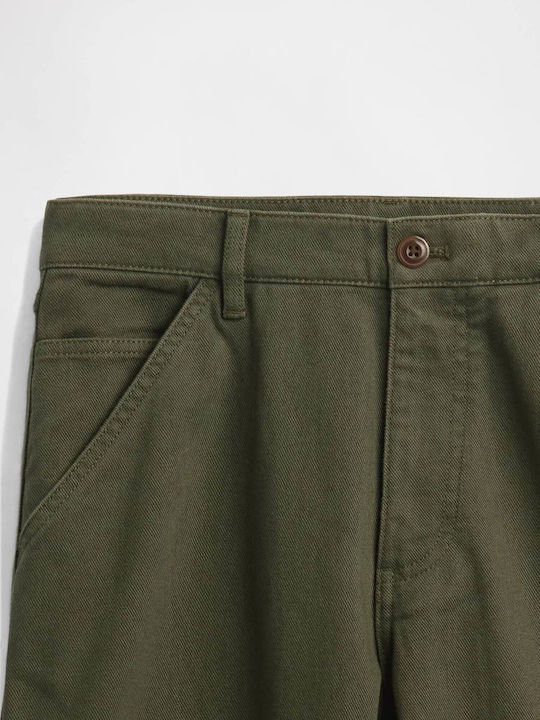 Trousers in Relaxed Fit Black Moss