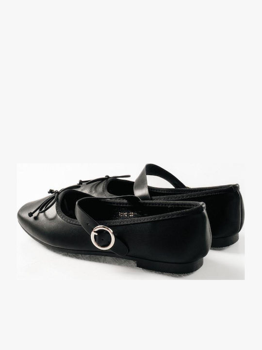 Pointy Ballerinas With strap Black