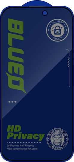 Blueo Tempered Glass Μαύρο (iPhone 14 Pro Max)