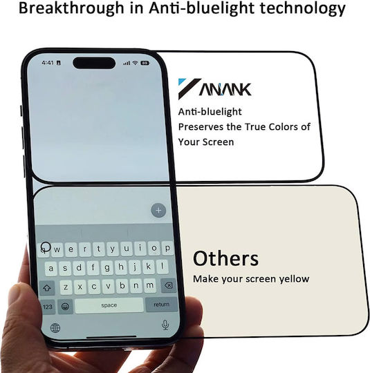 Anank 2.5d Anti-blue Light Screen Protector Iphone 14 Black