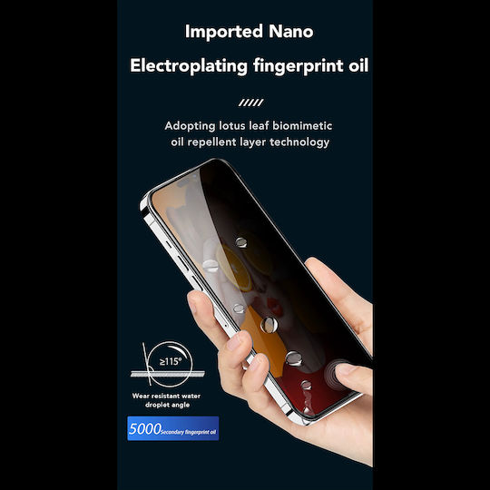 Anank 2.5D 2x Reinforced Privacy Screen Protector iPhone 16 Black
