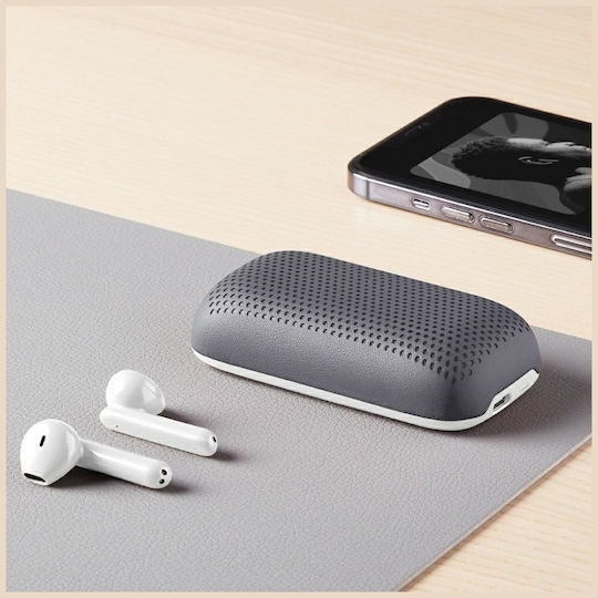 Lexon LA127 Earbud Bluetooth Handsfree Căști cu Carcasă de Încărcare Gri