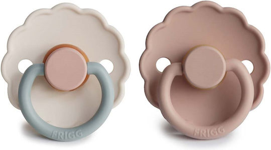 Frigg Πιπίλες Καουτσούκ για 6-18 μηνών Daisy Blush Cotton Candy 2τμχ