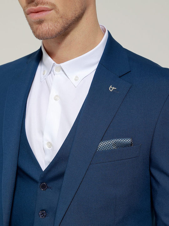 Мъжки Костюм С гиле Blue