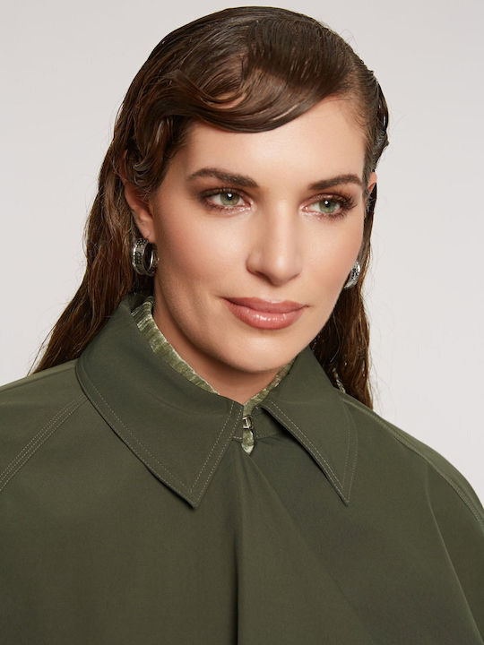 Women's Green Trench Coat