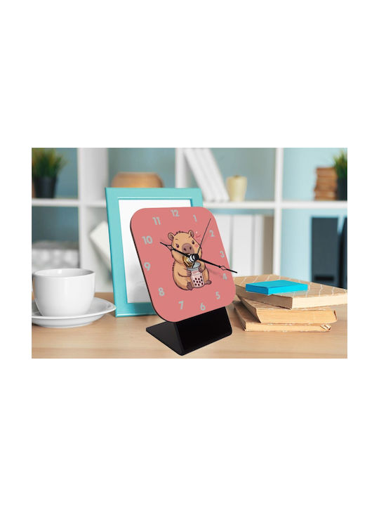 Koupakoupa Capybara Bubble Tea Επιτραπέζιο Ρολόι KP_31376_clock-desk-square