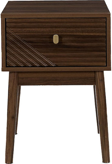 Beige Wooden Bedside Table 40x40x55cm
