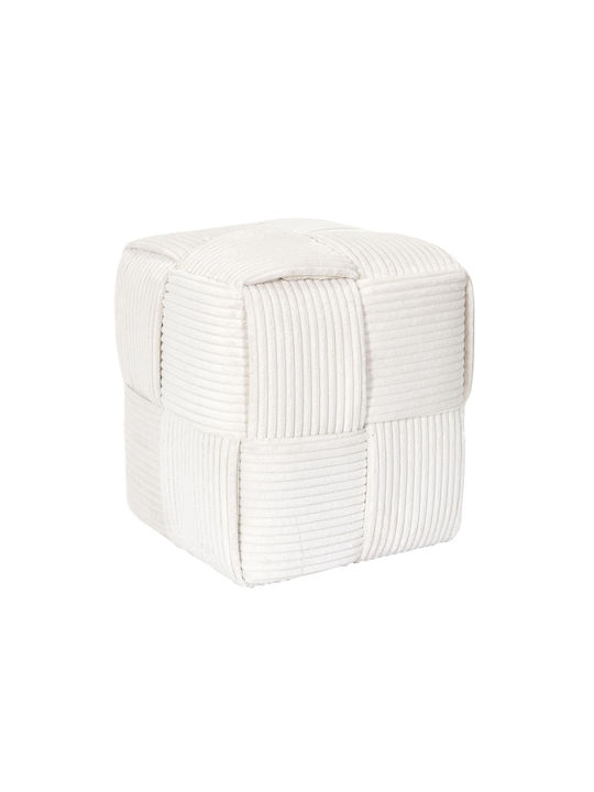 Pouf Hocker Wasserdicht Beige 36x36x38cm