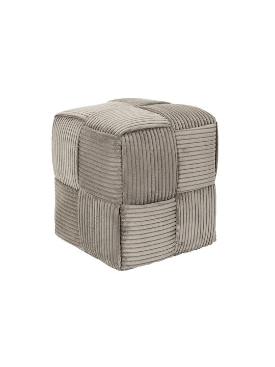 Πουφ Σκαμπό Αδιάβροχο Taupe 36x36x38cm