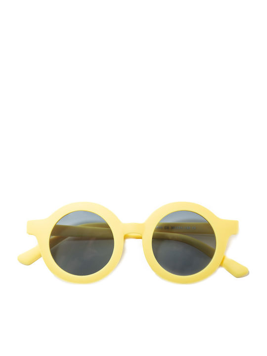 Luvlu Στρογγυλά Παιδικά Γυαλιά Ηλίου με Polarized Φακό Κίτρινα για 2-10 Ετών