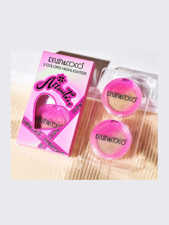 Set 2 Highlighters Kevinandcoco Attractive Santa's Blush Magical Glow Variant A Pink