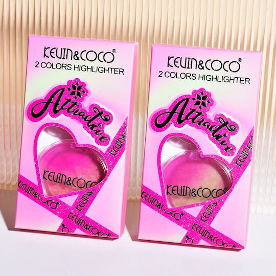 Set 2 Highlightere Kevinandcoco Attractive Santa's Blush Magical Glow Variantă A Roz