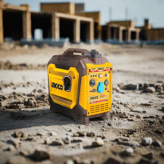 Ingco Silent Generator Suitcase Inverter Gasoline with Handle and Maximum Power 2.5kVA