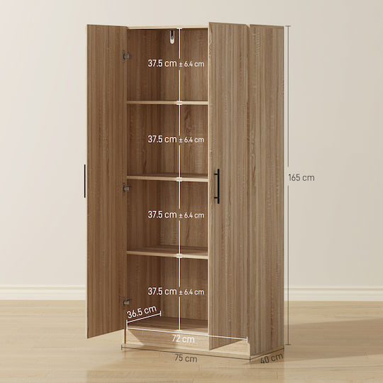 Schrank Wand Ξύλο 75x40x165cm