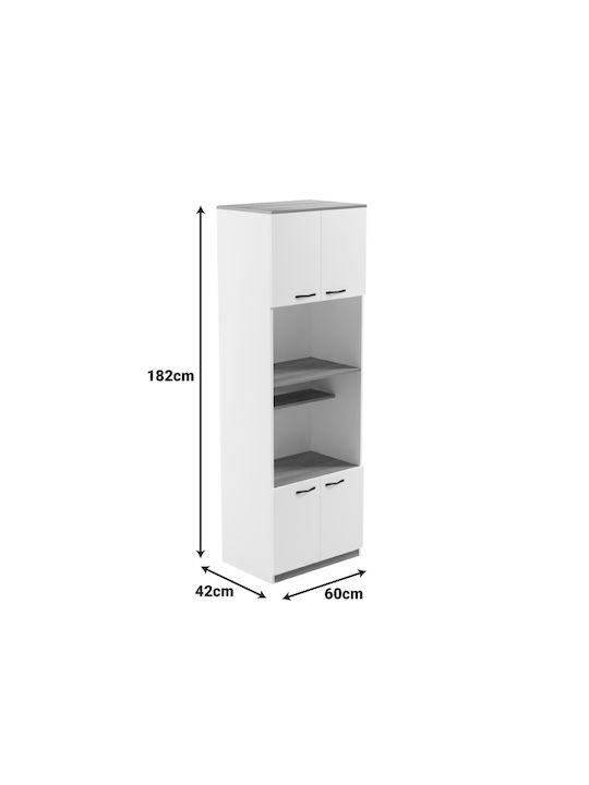 Rowan Floor Cabinet White-sonoma Shade 60x42x182cm