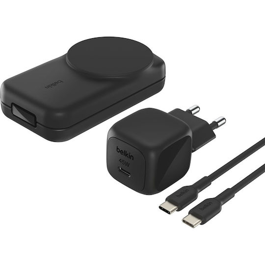 Belkin Безжично зарядно Qi2 25W Черен (UltraCharge)