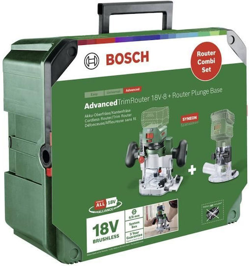 Bosch AdvancedTrimRouter 18V-8 Plunge Router 18V Solo Cu Setare Viteză