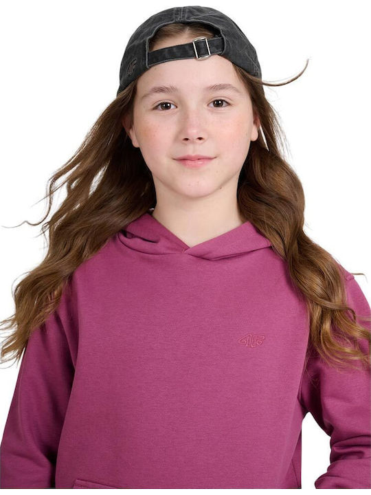 Kids Sweatshirt with Hood and Pockets Purple