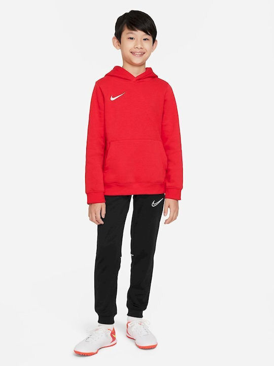 Fleece Kinder-Sweatshirt mit Kapuze und Taschen Rot Park 20