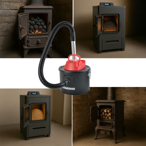 Kaminer Ash Vacuum 800W with 10lt Waste Container