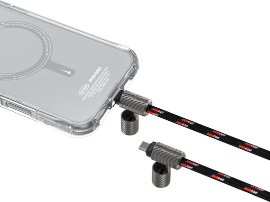 Skinarma Плетена USB 2.0 Кабел USB-C мъжки - USB-C мъжки 240W Черен (SK-DYVE-CBLCC-BLK)
