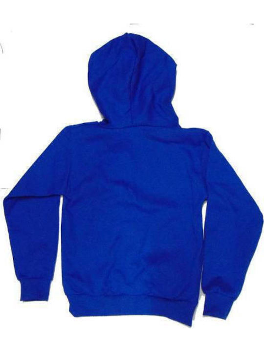 Kinder-Sweatshirt mit Kapuze und Taschen Blau