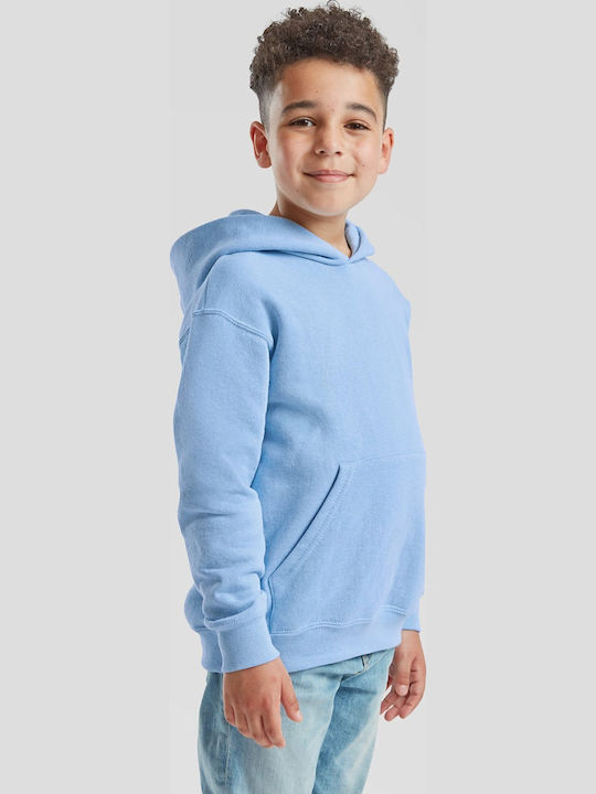 Kids Sweatshirt with Hood and Pockets Light Blue