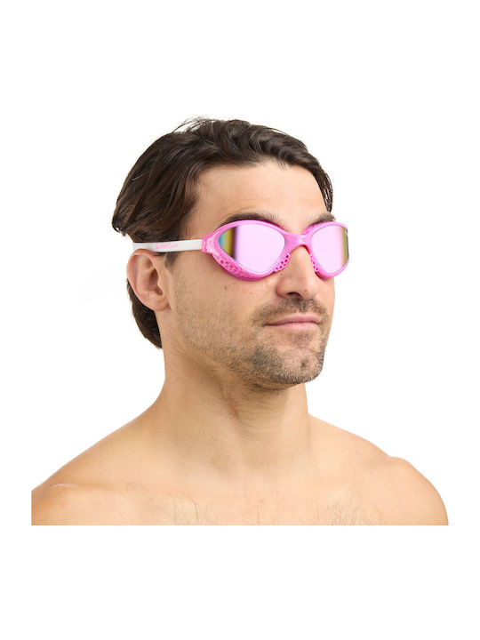Buddyswim Γυαλιά Κολύμβησης Ενηλίκων με Αντιθαμβωτικούς Φακούς Ροζ