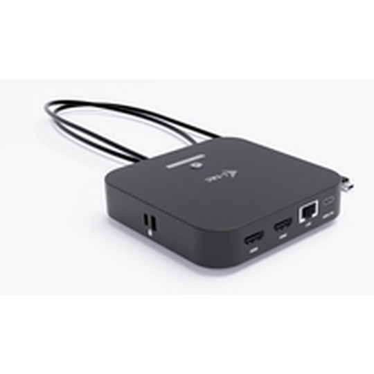 i-tec USB-C Docking Station with DisplayPort 4K PD Ethernet and Support for 2 Monitors Black (C31DUALHDMIDOCKPD)