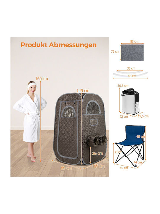 Costway Indoor Individual Sauna L89xD89xH149cm